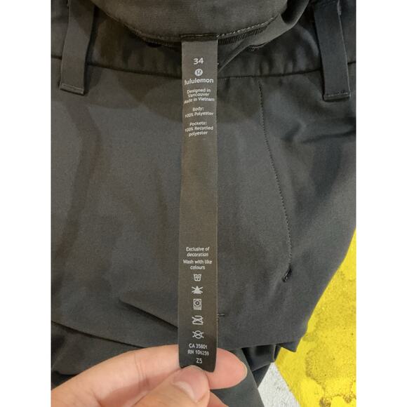 Lululemon MP25 Men’s Commission Pant Slim 30” – Size 34 Obsidian - Picture 6 of 6